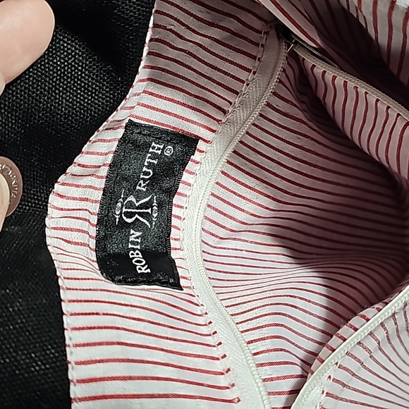 Robin Ruth RR Venezia crossbody canvas tote bag snap top comfort strap VGUC - Picture 12 of 12